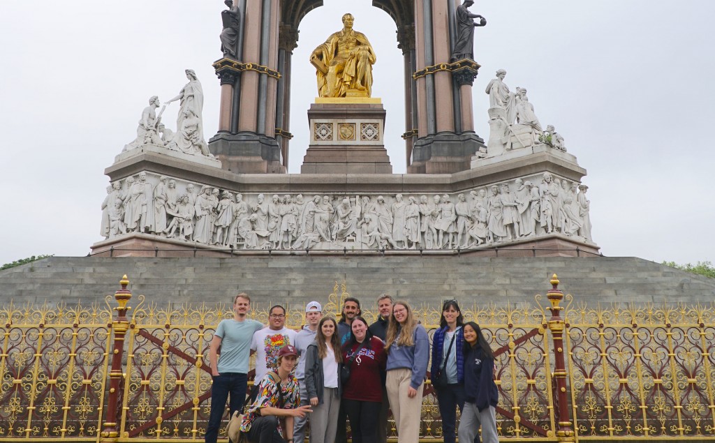 University group on a layover tour to London from the airport en-route to Africa 